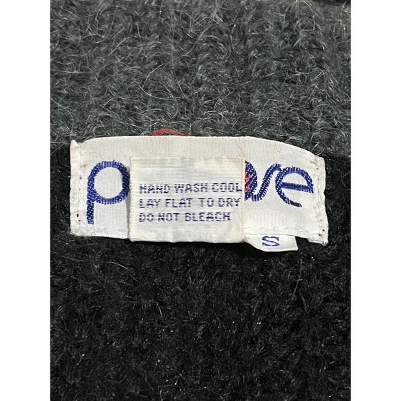 Vintage Penrose Black Gray Wool Blend Cardigan Sweater Women’s S/M - Picture 10 of 10